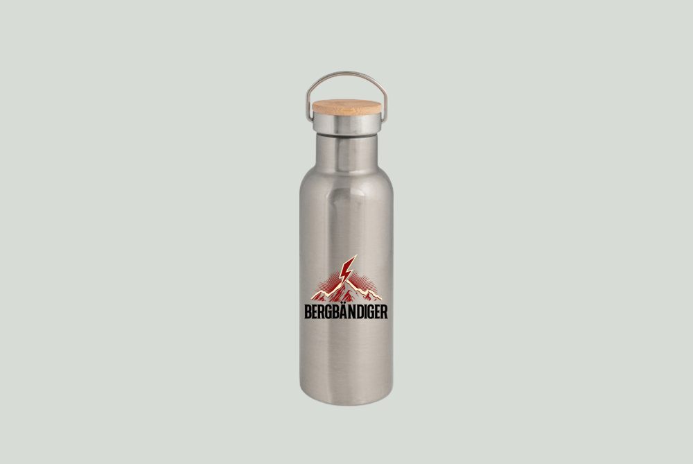 Gipfelkracher -  Thermoflasche Bambus 500 ml – Bild 2