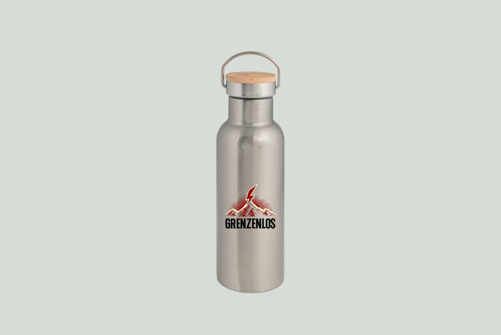 Gipfelkracher -  Thermoflasche Bambus 500 ml – Bild 5