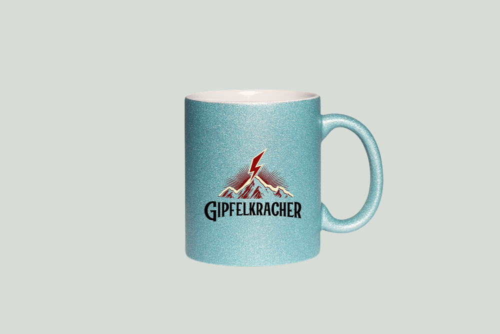 Gipfelkracher -  Glitzer-Keramiktasse – Bild 5