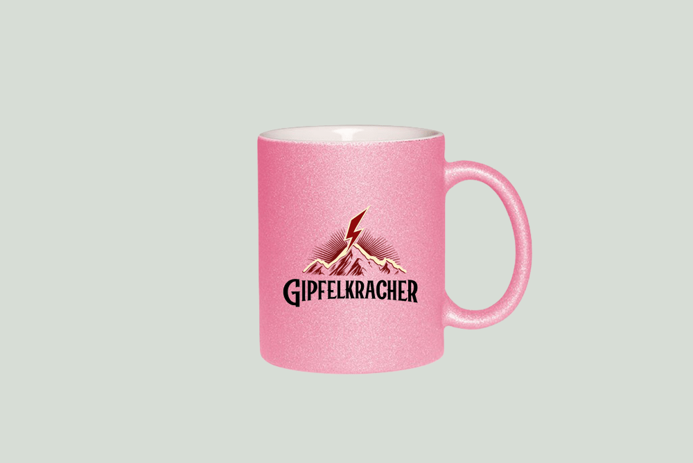 Gipfelkracher -  Glitzer-Keramiktasse