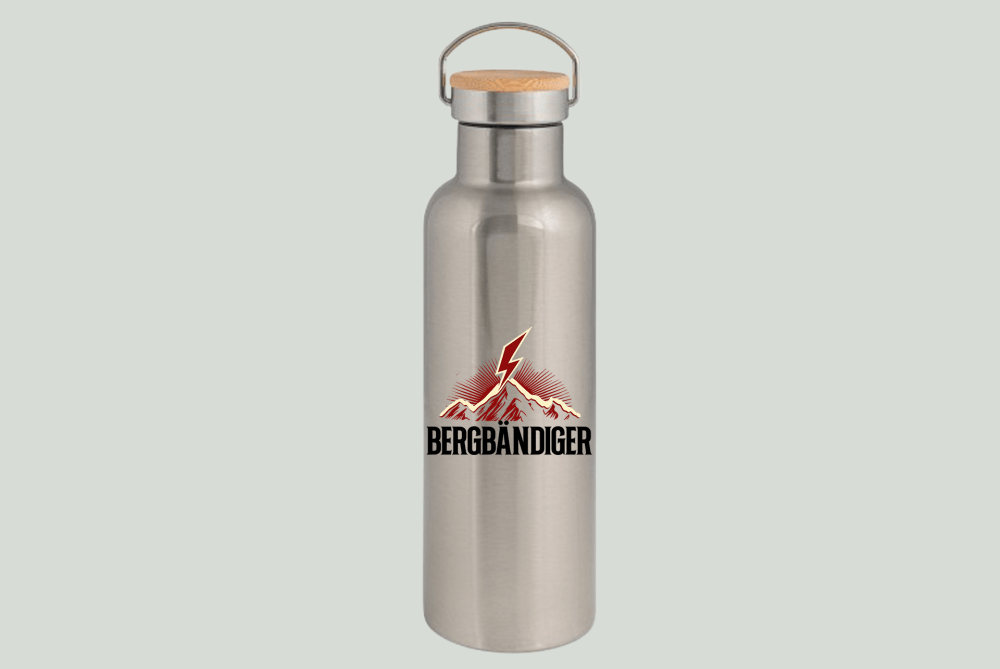 Gipfelkracher -  Thermoflasche Bambus 750 ml – Bild 7