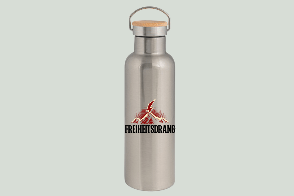 Gipfelkracher -  Thermoflasche Bambus 750 ml – Bild 6