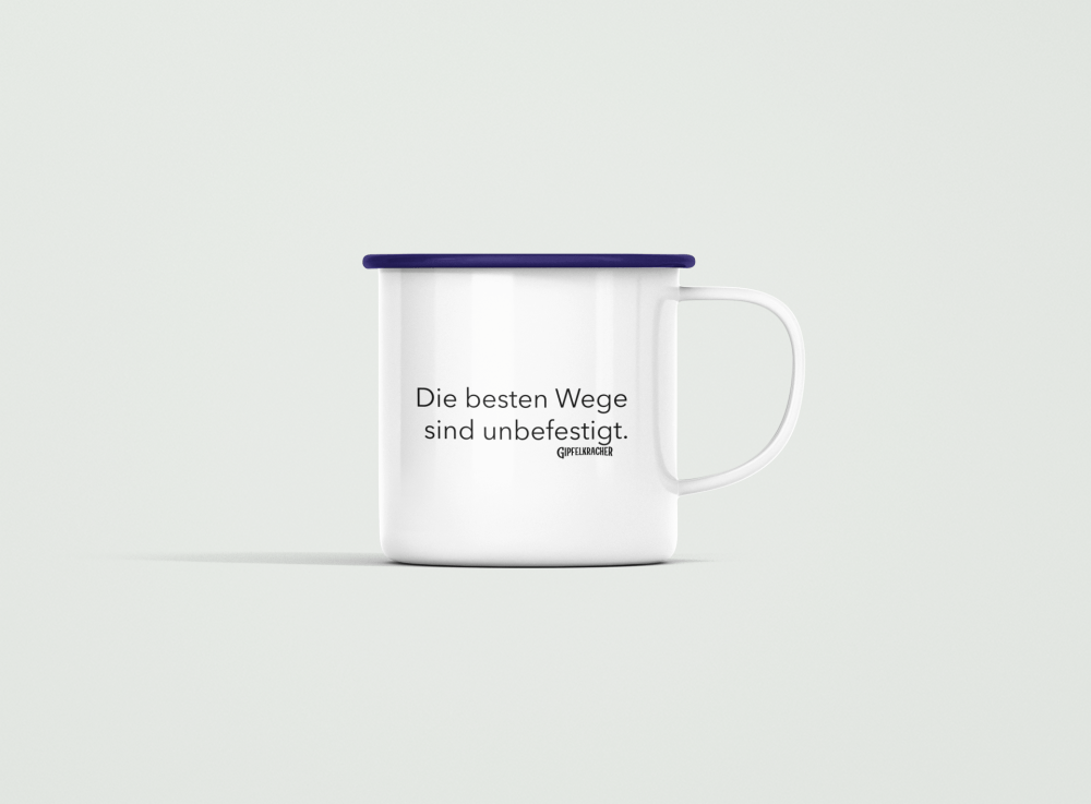 Gipfelkracher -  Emaille-Tasse weiss – Bild 15